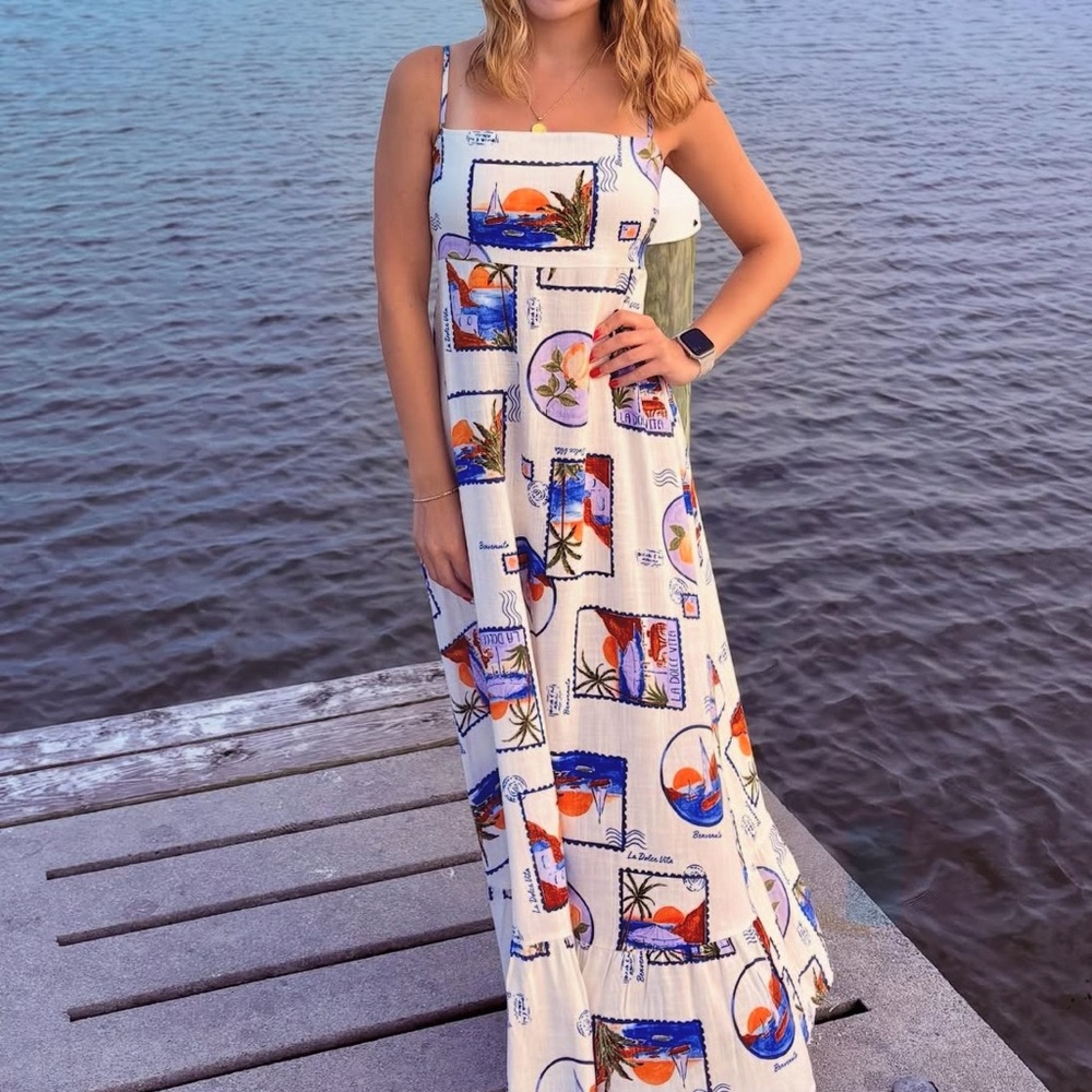 Label of Love Linen Blend Maxi Dress M